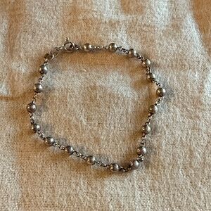 Elegant Silver Beaded Bracelet